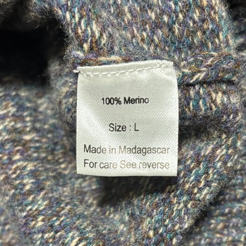 ELK HEAD Men’s 100% Merino Wool Sweater Size L, Premium Knitwear - Picture 5 of 7